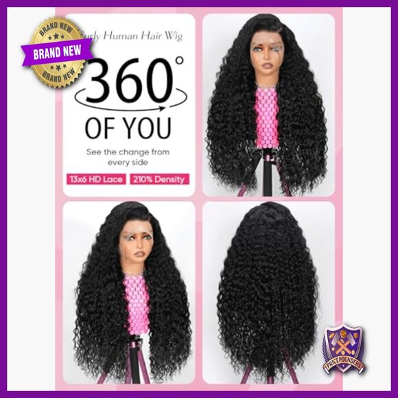 30 Inch 13x6 Water Wave Lace Front Wig Human Hair 210% Density Wet Wavy